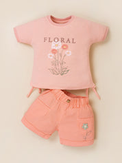 Girls T-Shirt & Shorts Co-ord Outfit Set