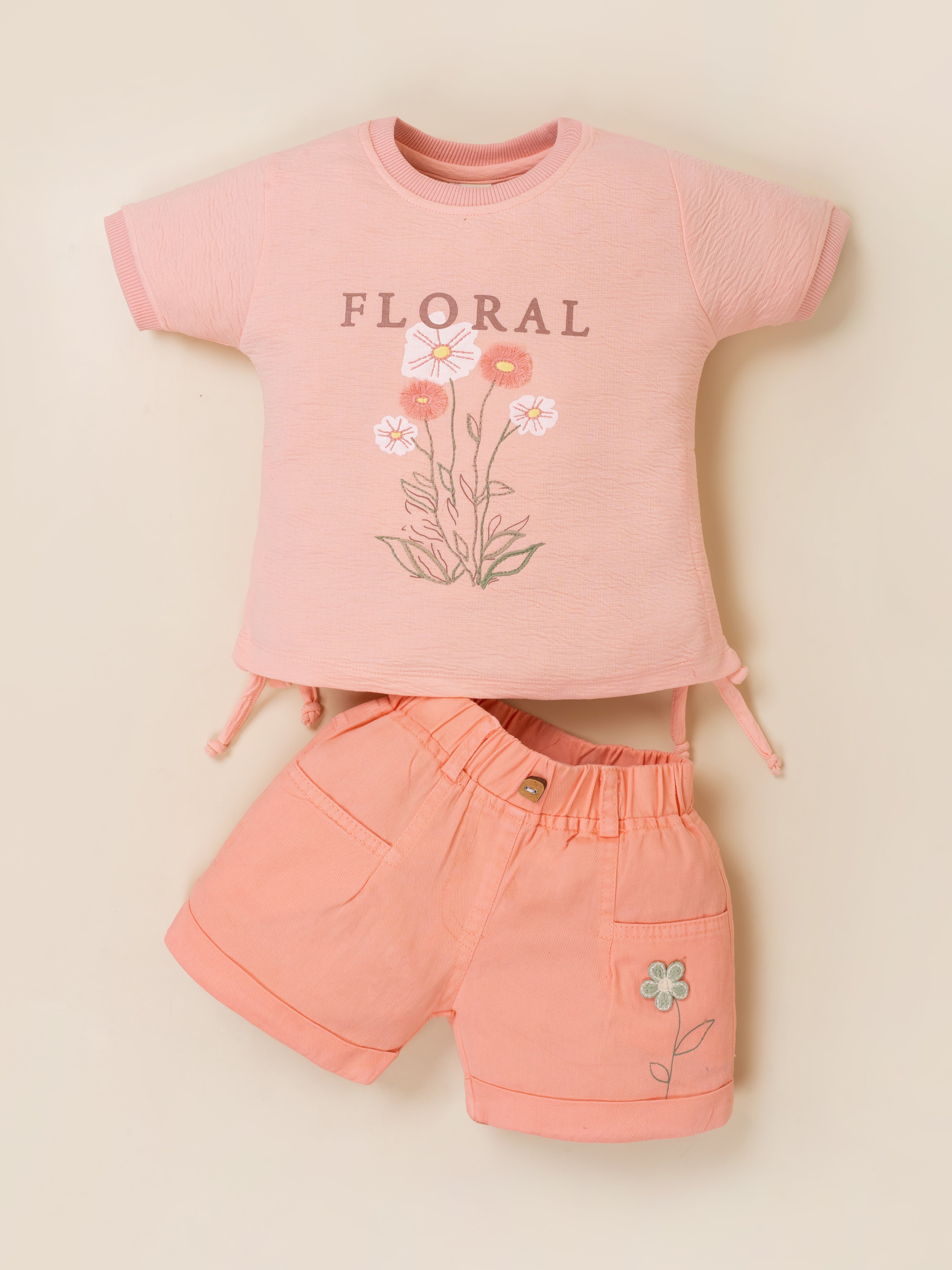 Girls T-Shirt & Shorts Co-ord Outfit Set