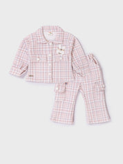 Checked Jacket & Cargo Pants Co-ord Set