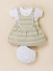 Baby Girls Dungaree Dress Set