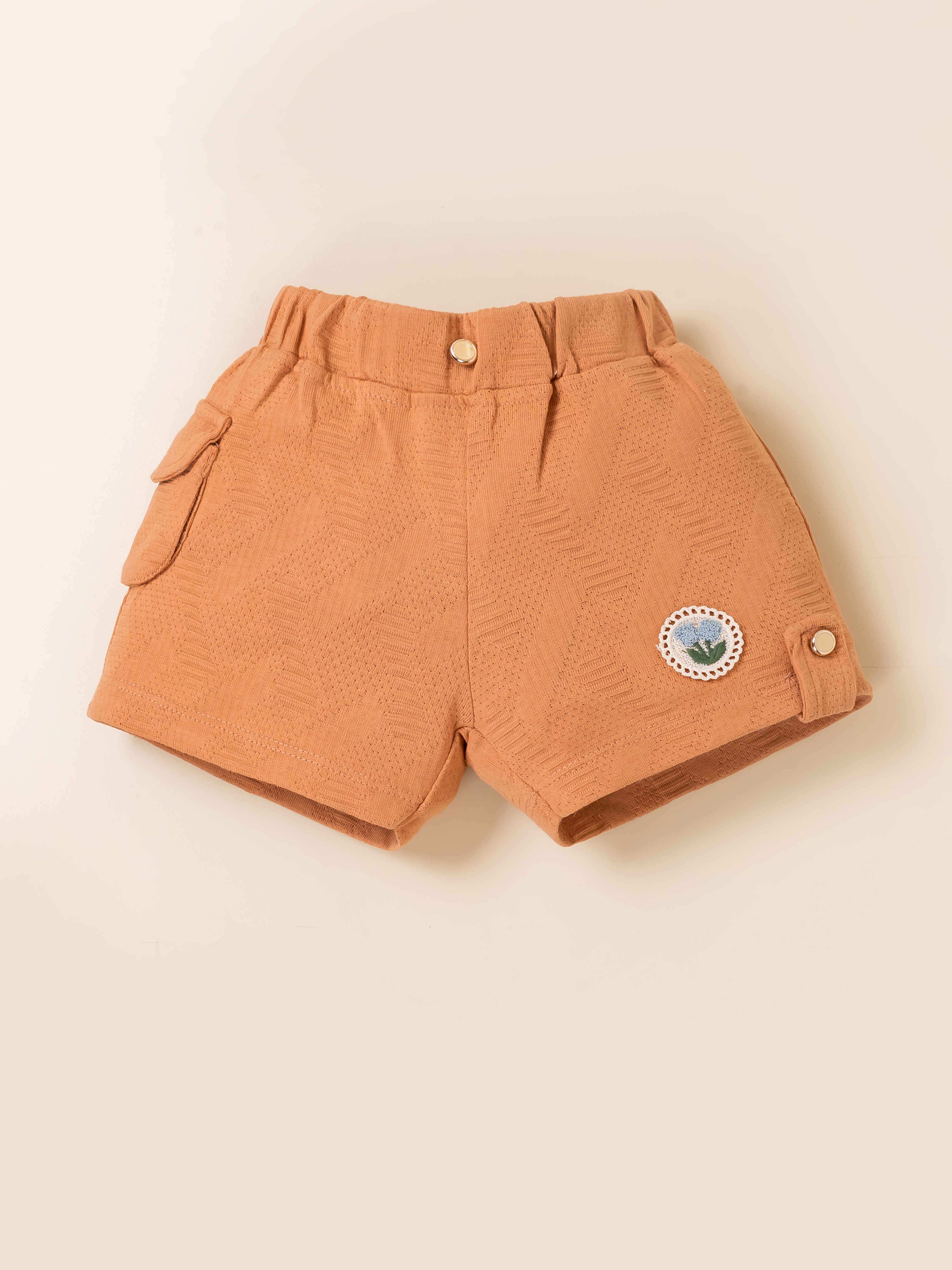 Baby Girl Flutter Sleeve Top & Shorts Summer Clothing Set