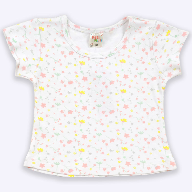 KETI MINI Baby Girls Denim Dungaree and Top Set