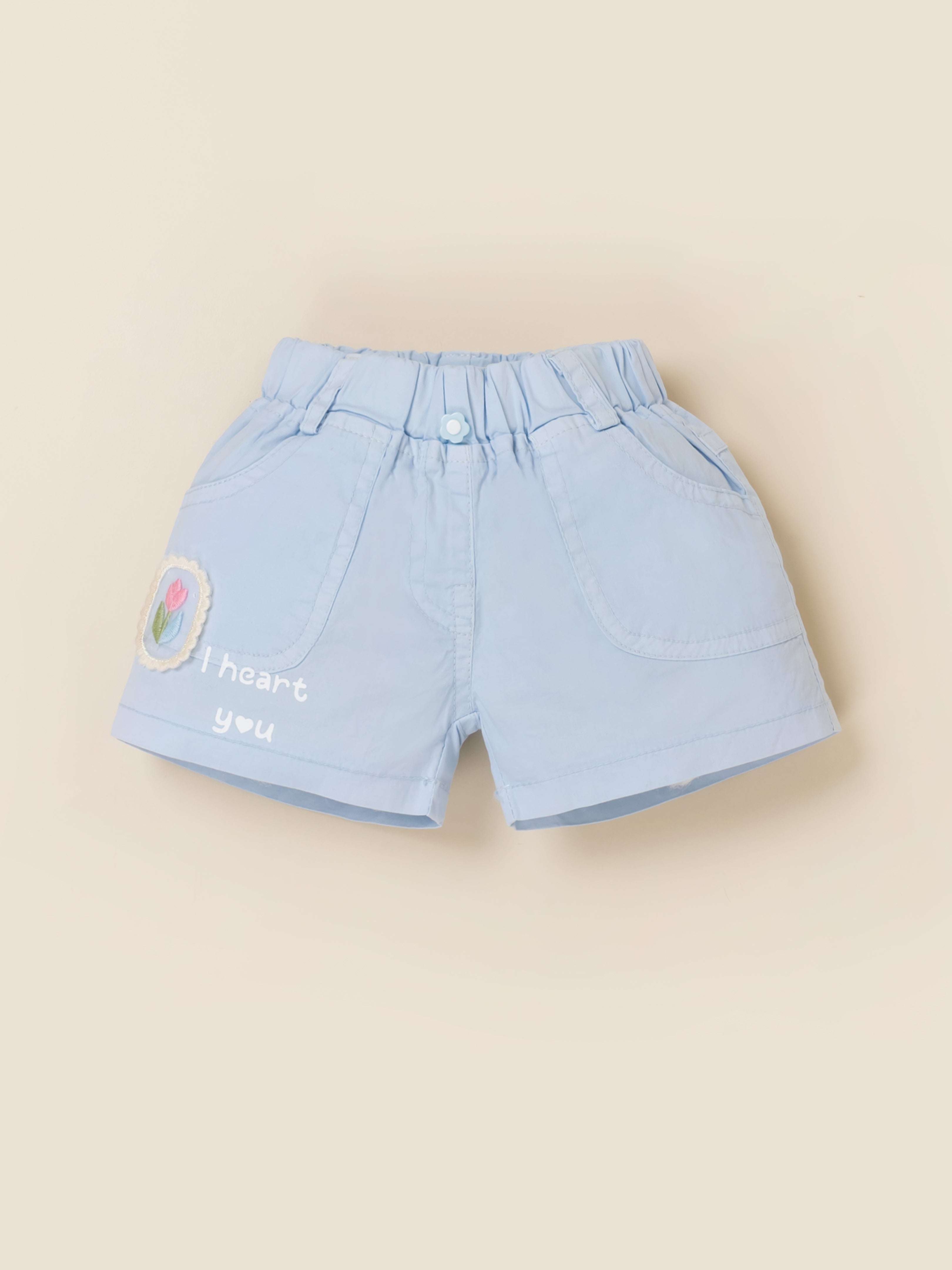 Baby Girls Collar Top and Shorts Clothing Set