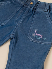 Girls Shirt & Denim Capri Pants Clothing Set