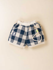 Baby Girl Softtouch Knit Top & Woven Check Shorts 2-Piece Set