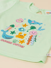 Baby Girls 2-Piece Ocean Shorts Set