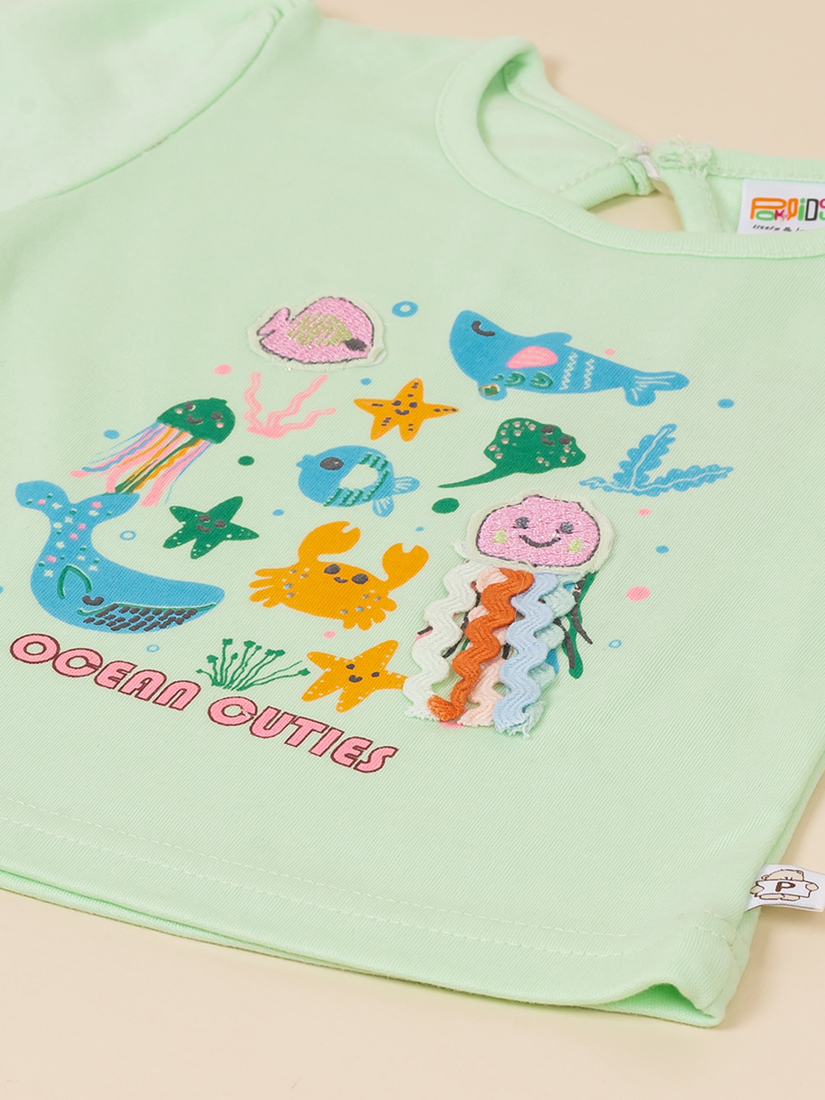 Baby Girls 2-Piece Ocean Shorts Set