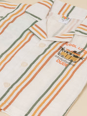 Baby Boys Striped Resort Shirt & Shorts Set