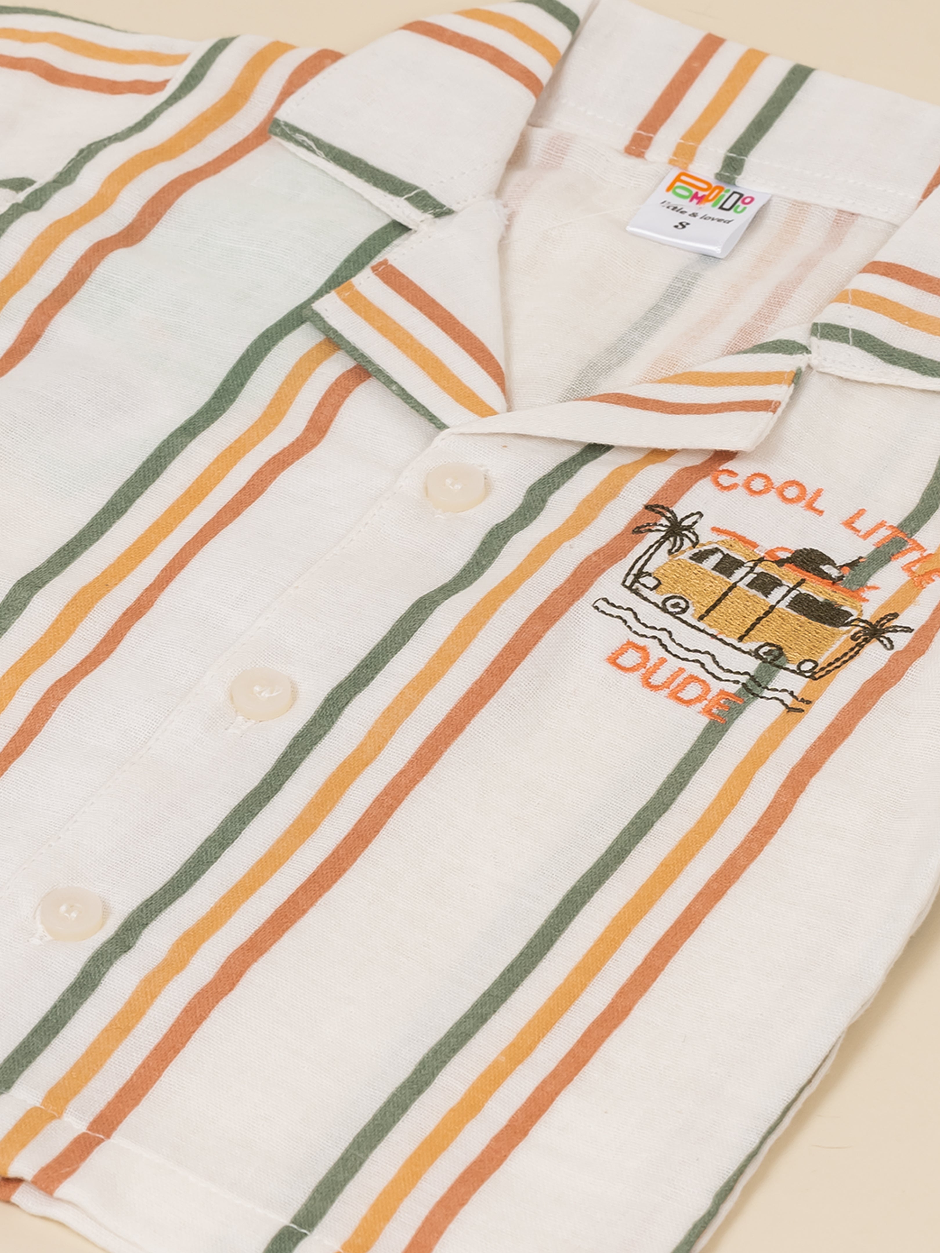 Baby Boys Striped Resort Shirt & Shorts Set