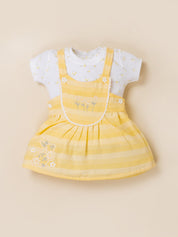 Baby Girls Dungaree Dress Set