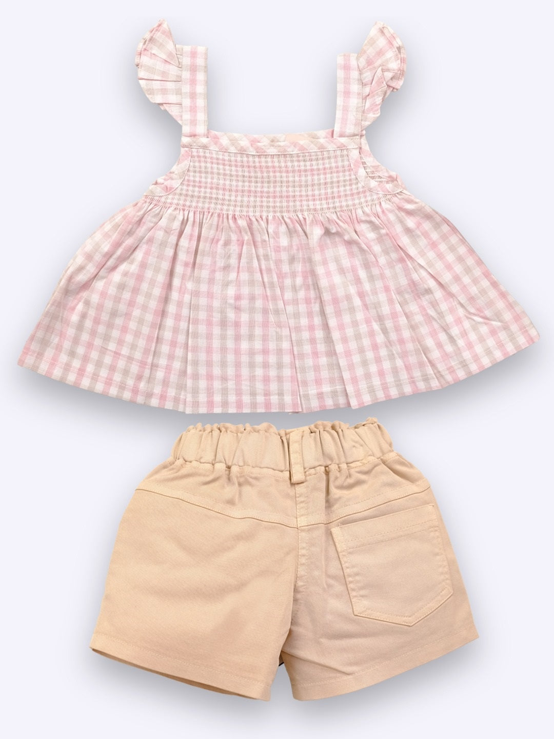 Girls Sleeveless Pure Cotton Top With Shorts