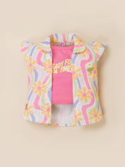 Kids Top, T-Shirt & Skirt 3-Piece Outfit Set