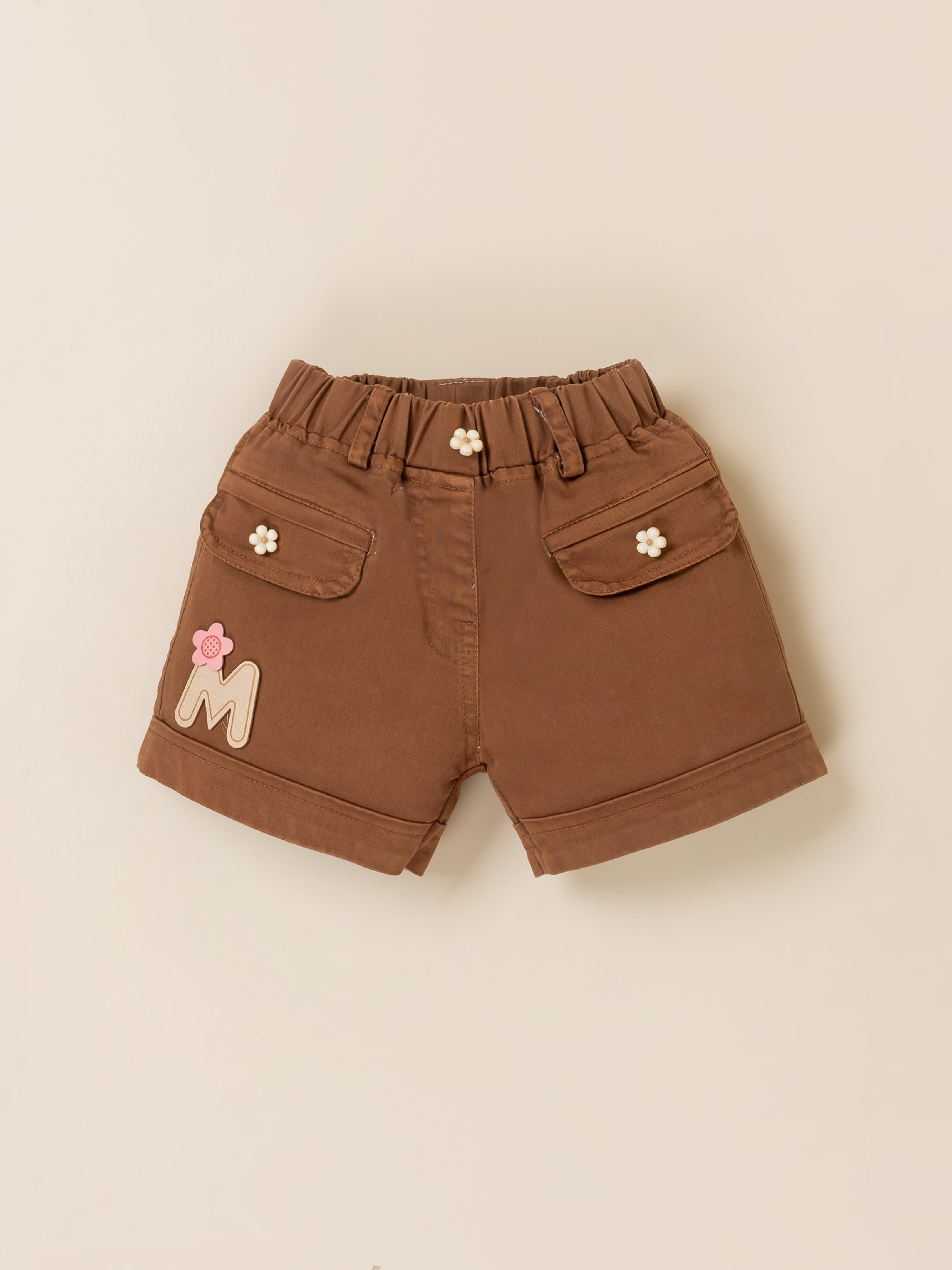 Girls Striped Top & Shorts Clothing Set