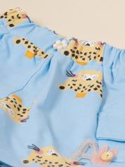 Baby Girl Cotton Top & Printed Shorts Set
