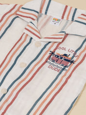 Baby Boys Striped Resort Shirt & Shorts Set