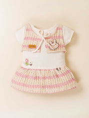Girls Premium Frock with Matching Panty and Shoulder Bag