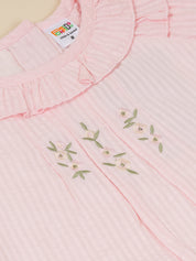 Toddler Girls Embroidered Ruffle Top and Shorts