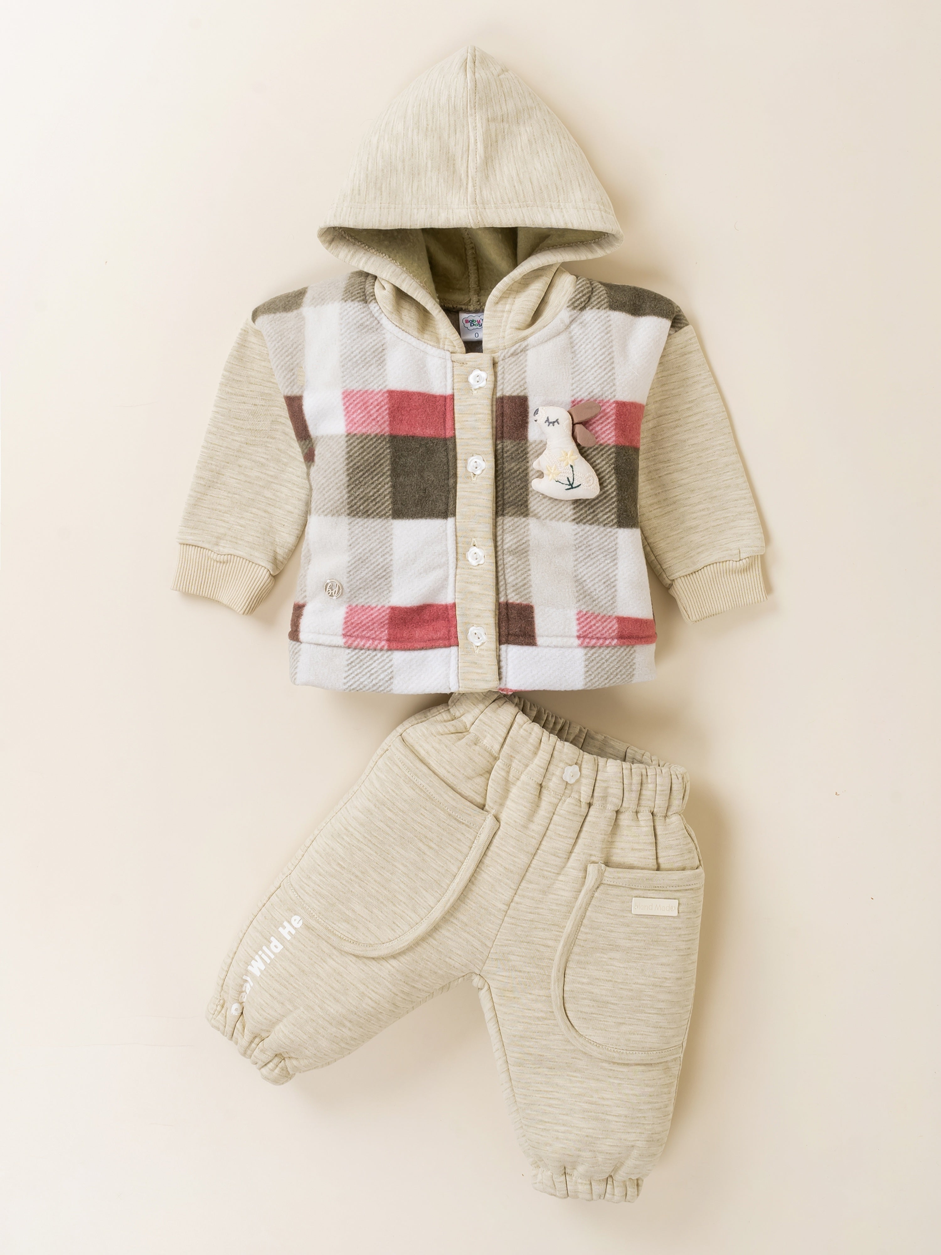 Girl Hooded Winter Jacket & Jogger Pant Set