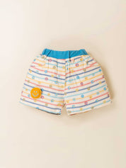 Baby Girl Cord Top & Printed Shorts Set