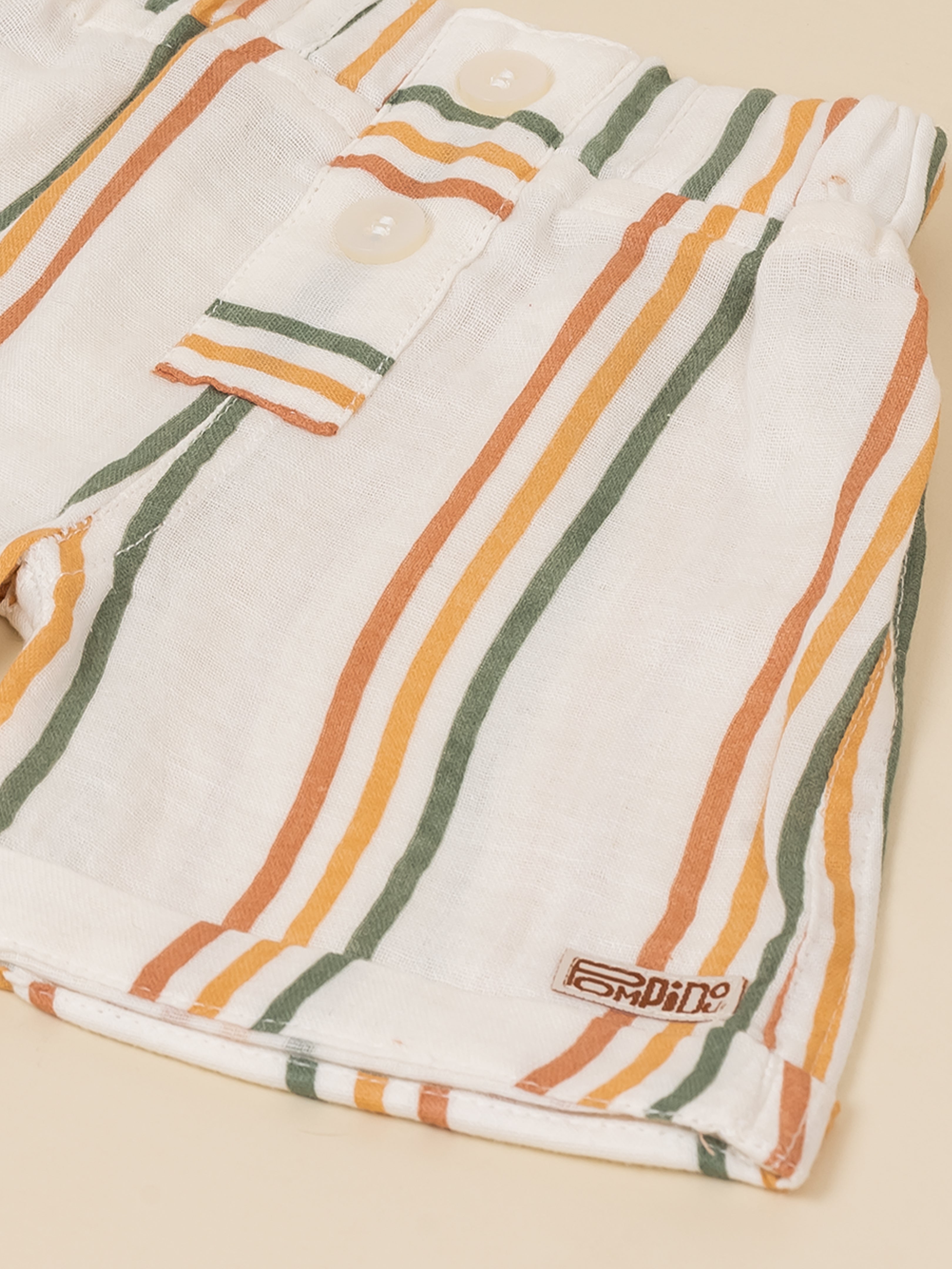 Baby Boys Striped Resort Shirt & Shorts Set