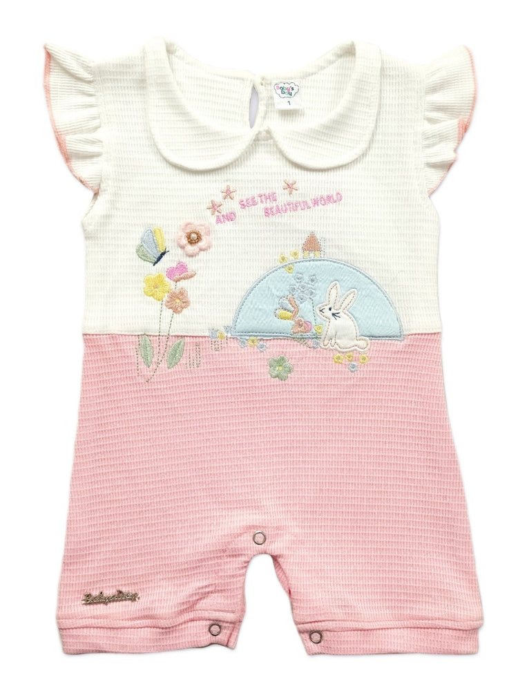 Baby's Day Infant Girls Embroidery Cotton Rompers