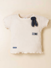 Baby Girl Softtouch Knit Top & Woven Check Shorts 2-Piece Set