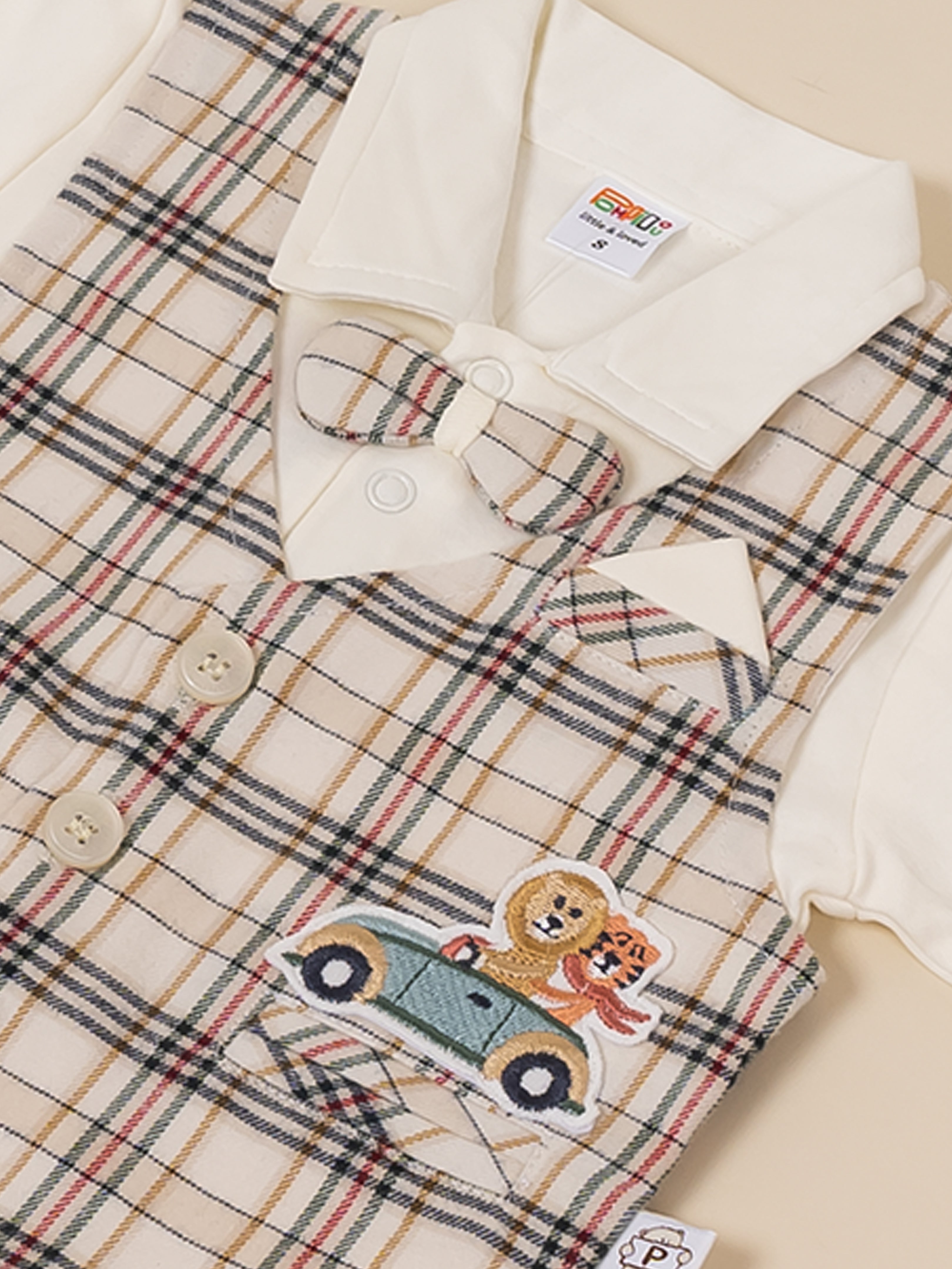 Baby Boy Plaid Vest & Trouser Set