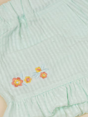 Toddler Girls Embroidered Ruffle Top and Shorts