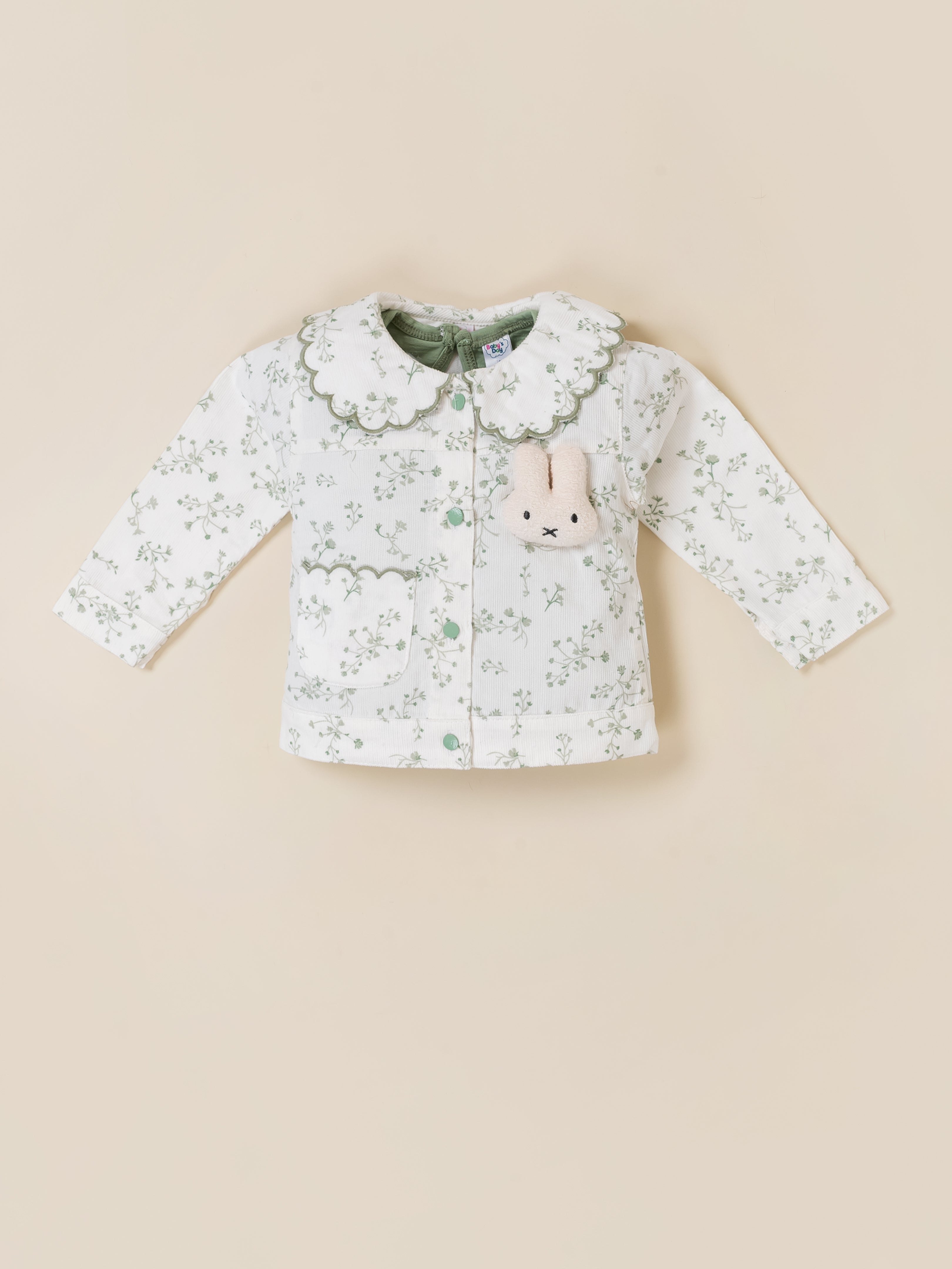 Baby Girl Jacket with Inner Top and pant Set