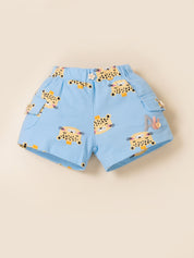 Baby Girl Cotton Top & Printed Shorts Set