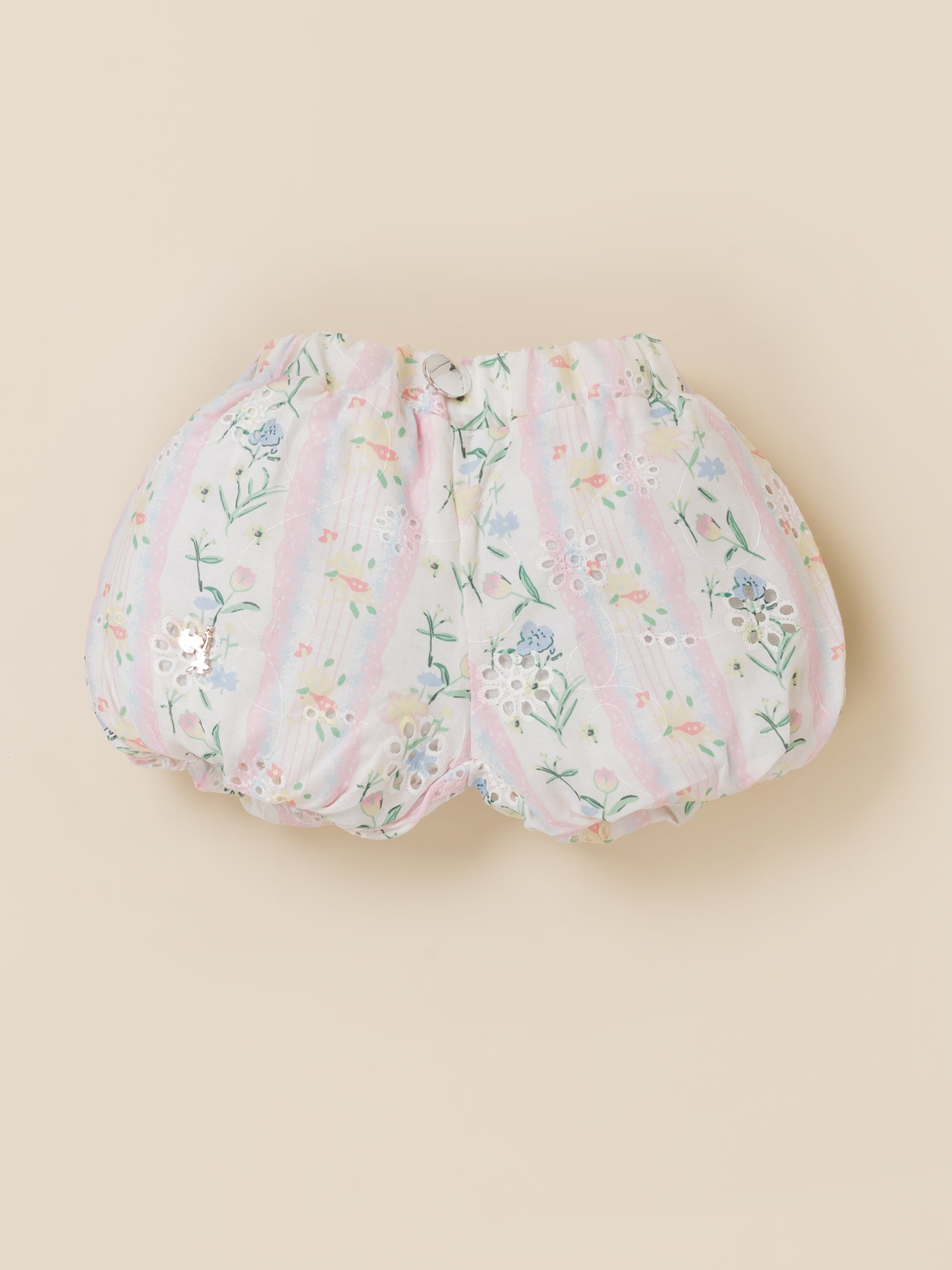 Baby Girls Peplum Top with Bloomer Shorts