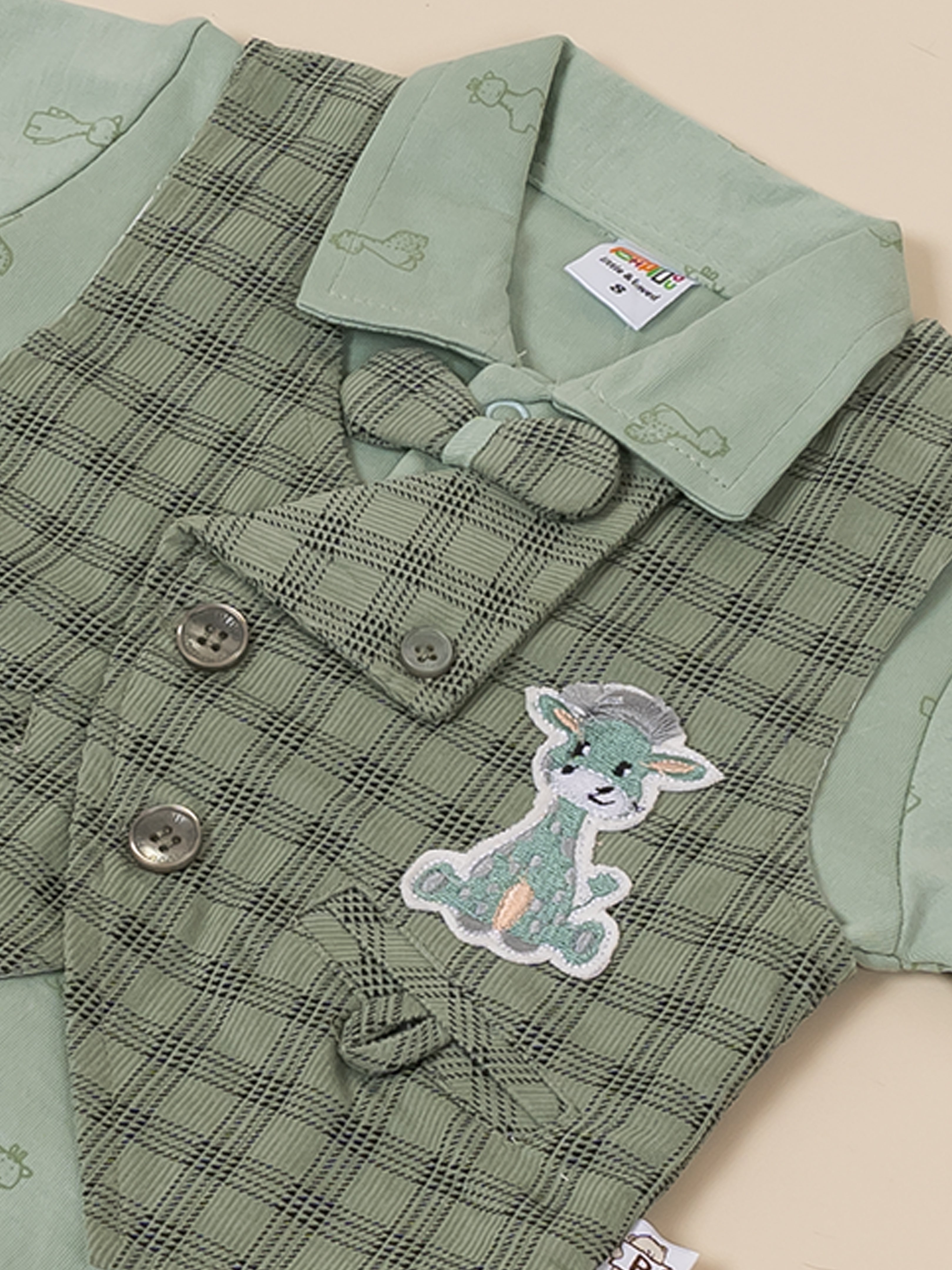 Baby Boy Plaid Vest & Trouser Set