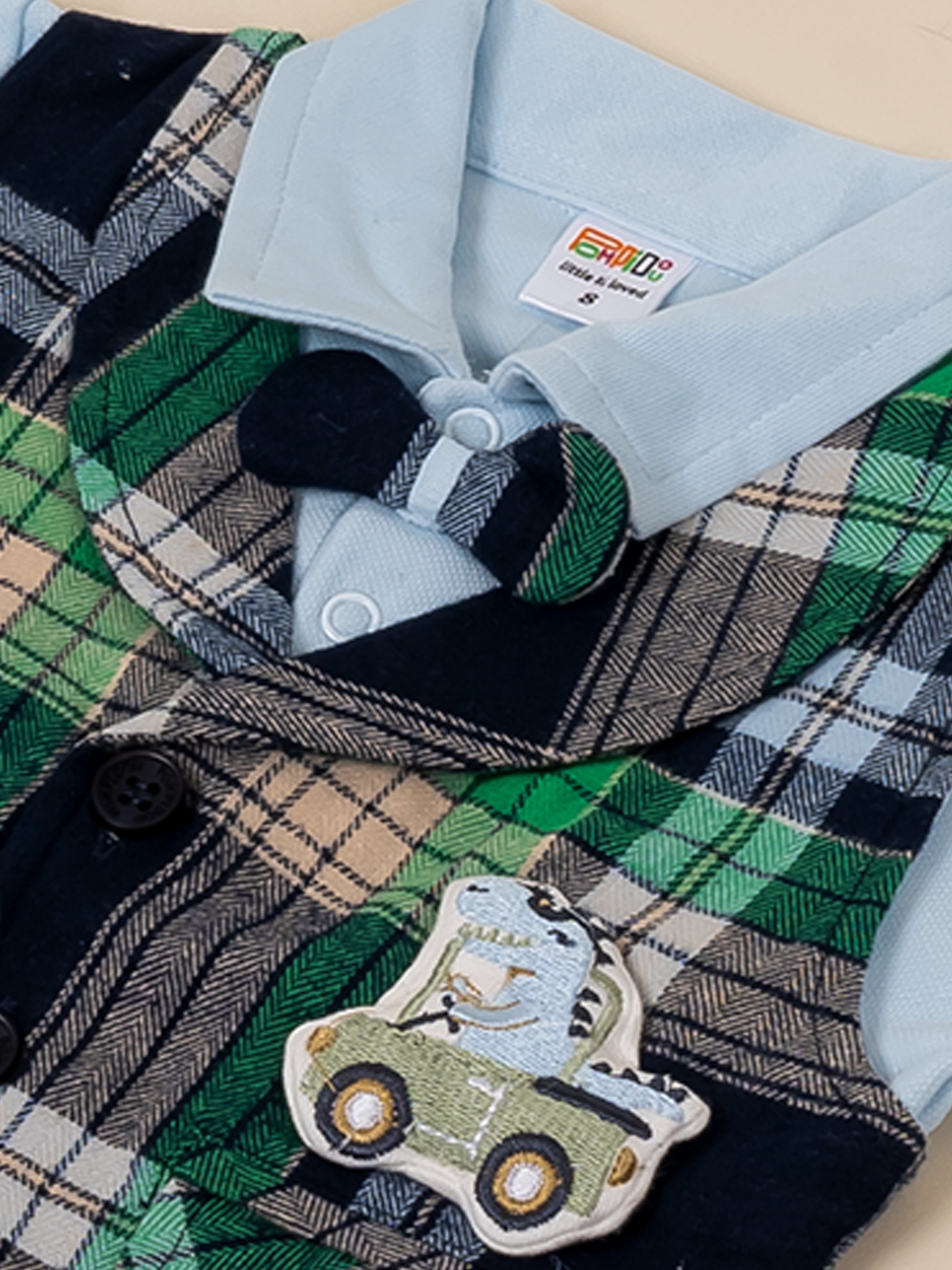 Baby Boy Plaid Vest & Trouser Set