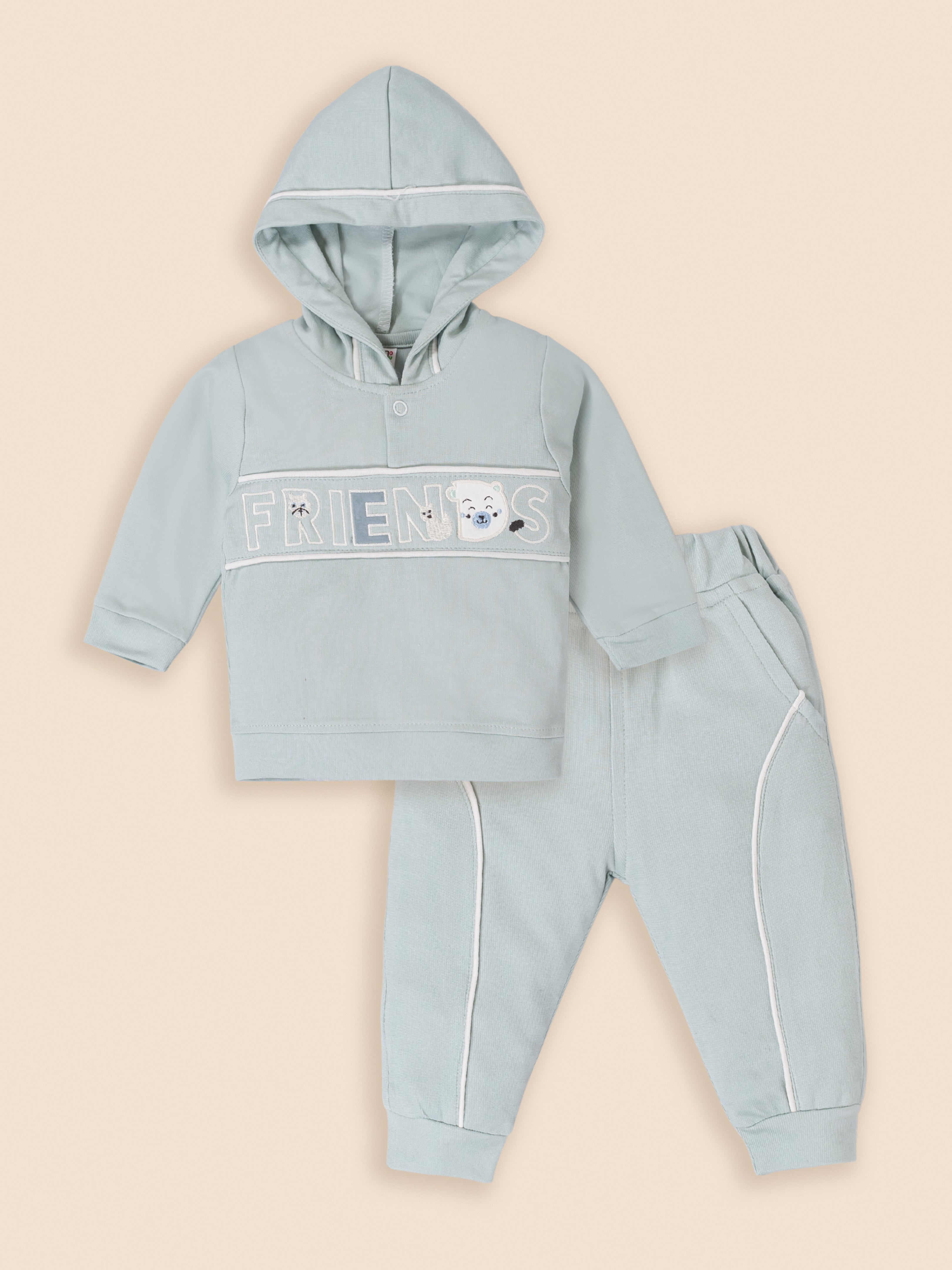 Baby Boys Casual Hooded Shirt with Pant