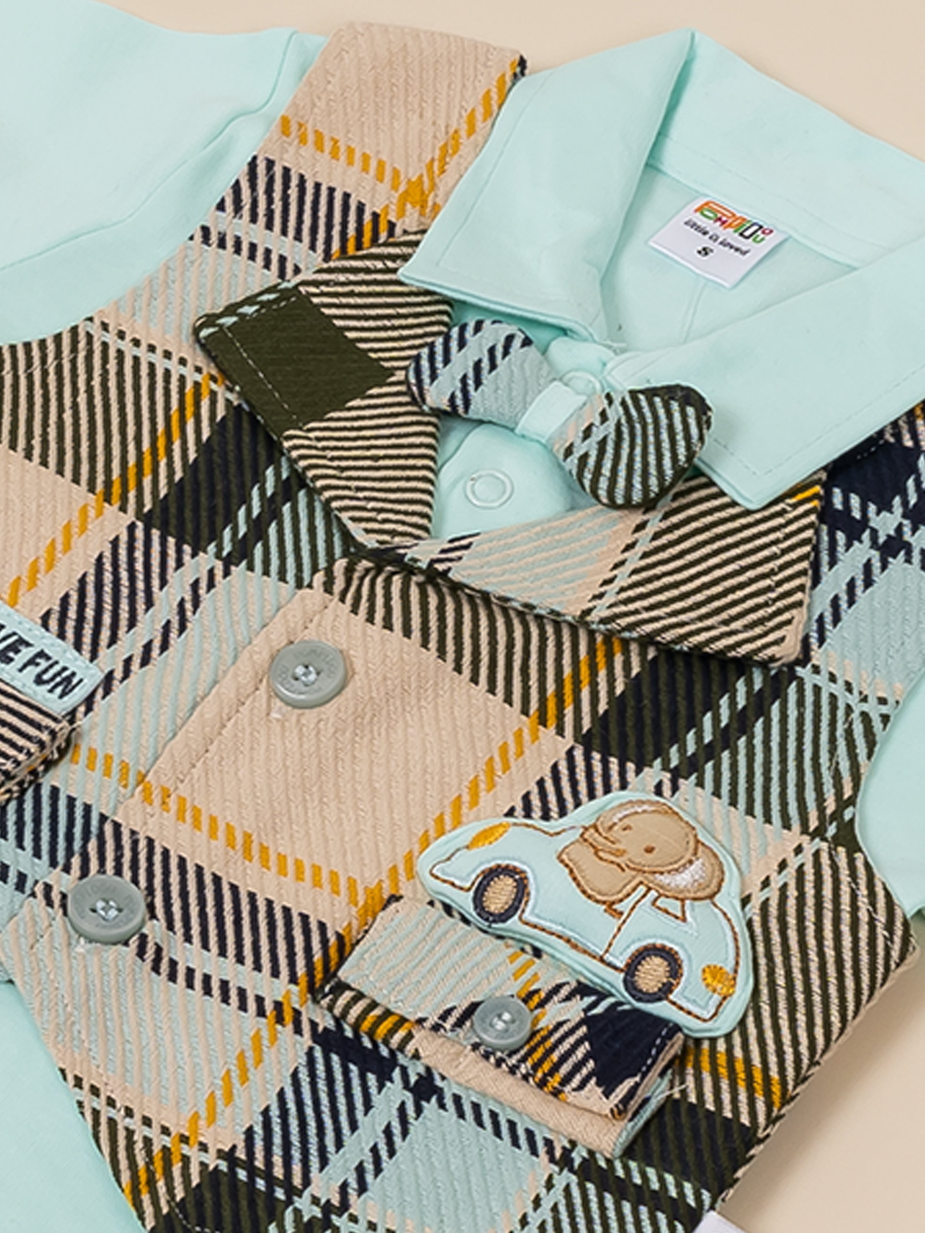 Baby Boy Plaid Vest & Trouser Set