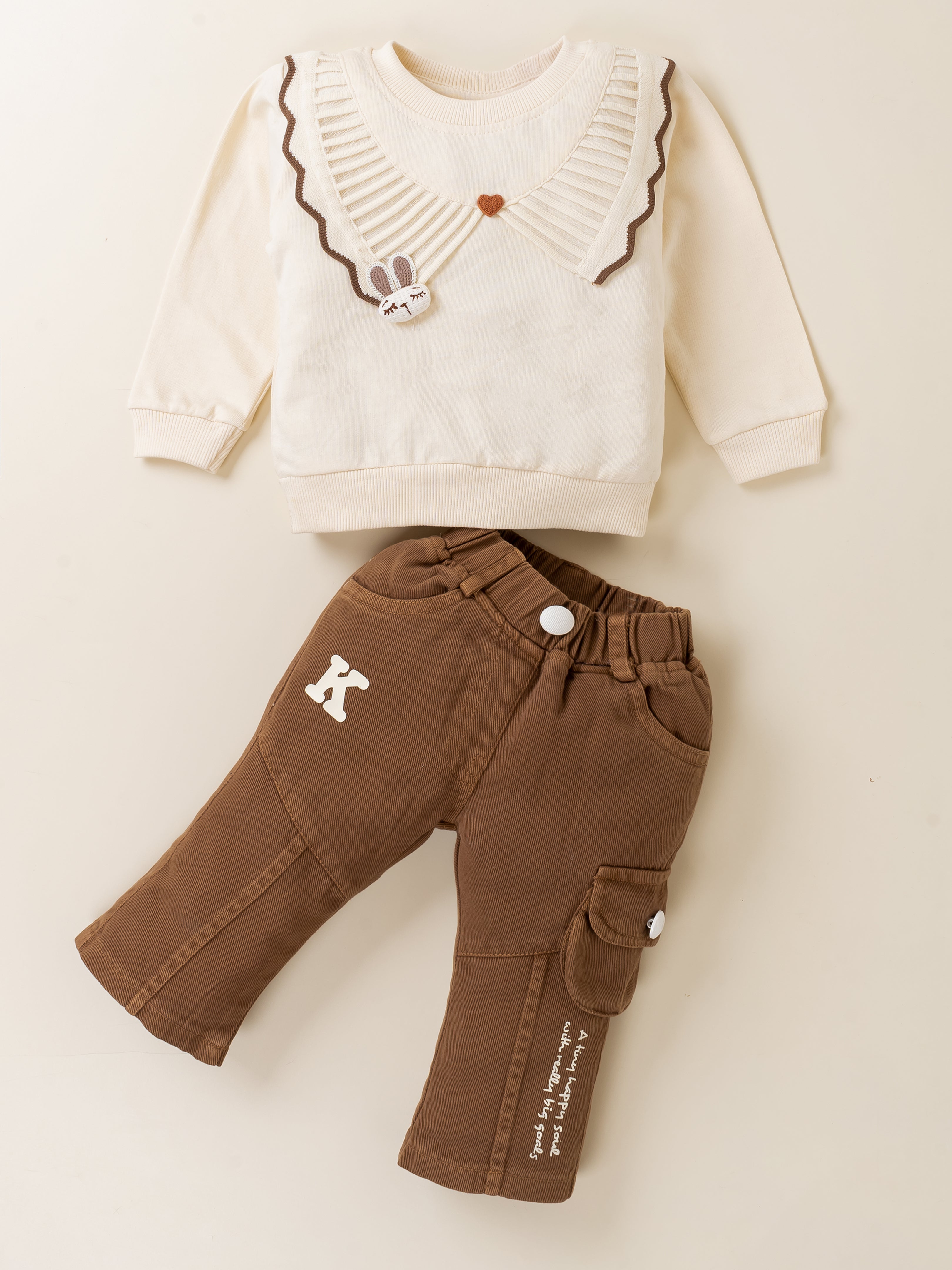 Full Sleeve Sweatshirt & Corduroy Pant Set
