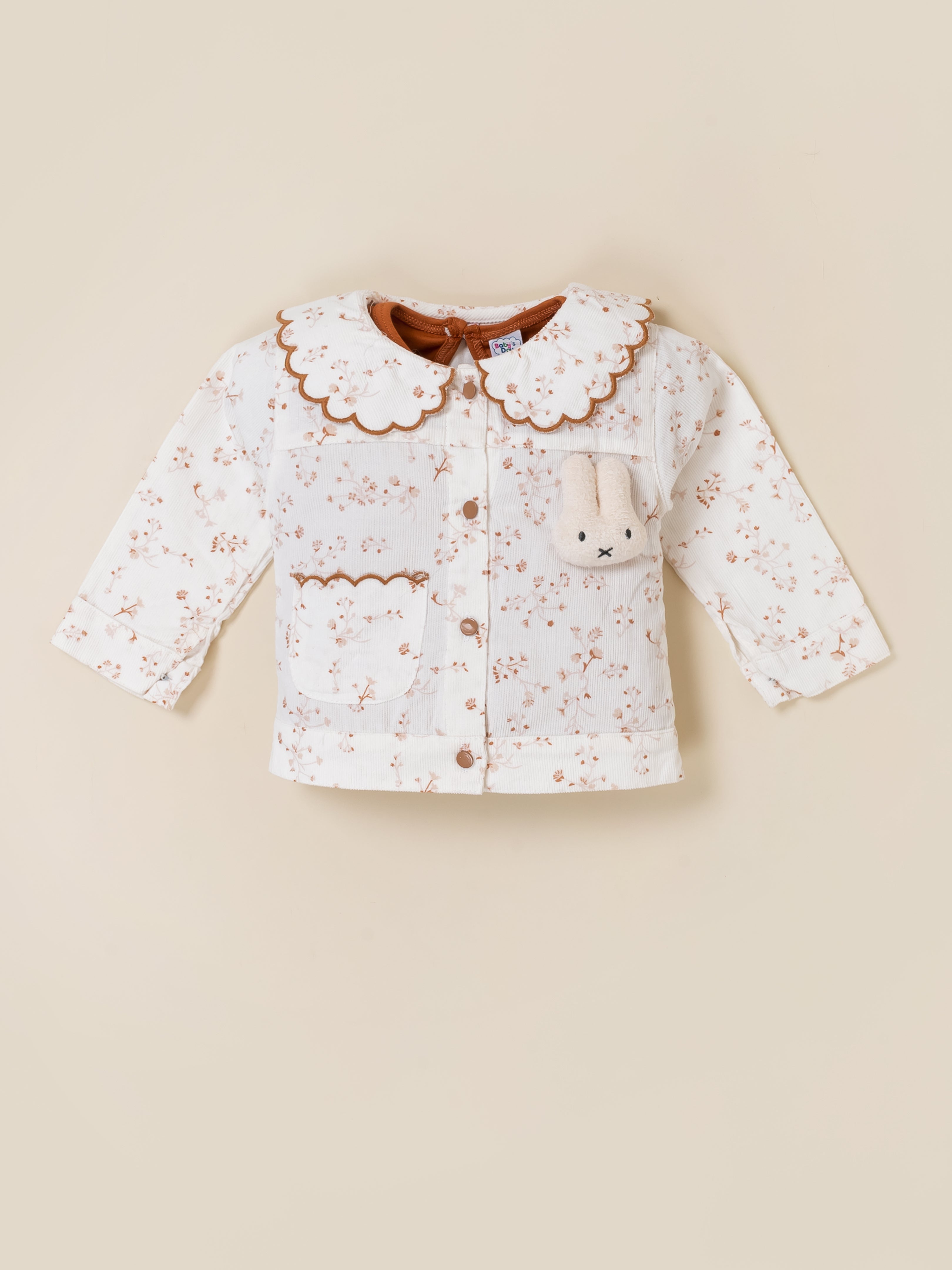 Baby Girl Jacket with Inner Top and pant Set