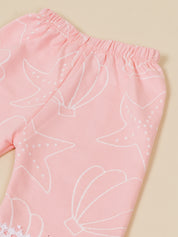Baby Girls Graphic Printed Top and Matching Pants Set