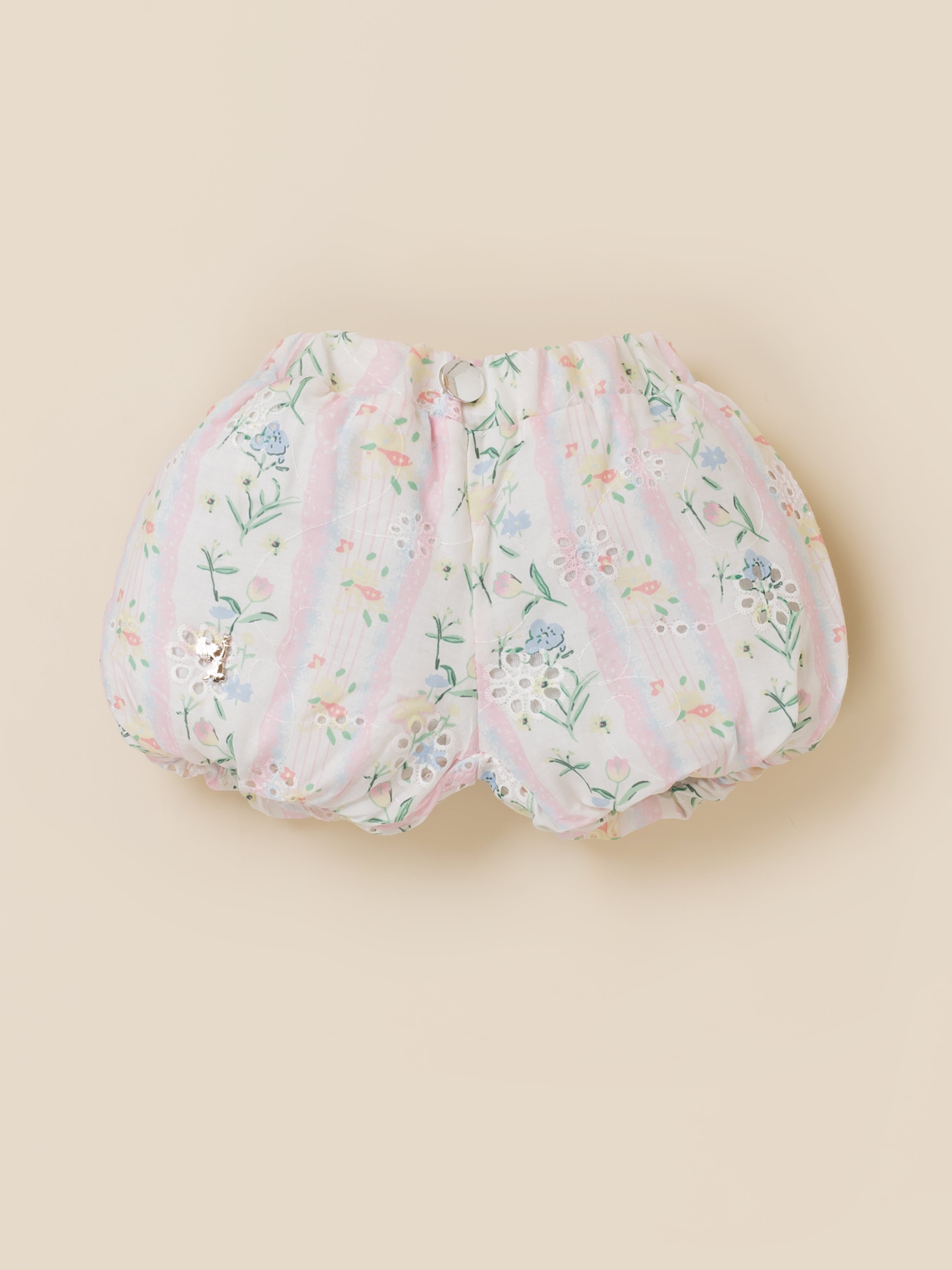 Baby Girls Peplum Top with Bloomer Shorts