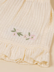 Toddler Girls Embroidered Ruffle Top and Shorts