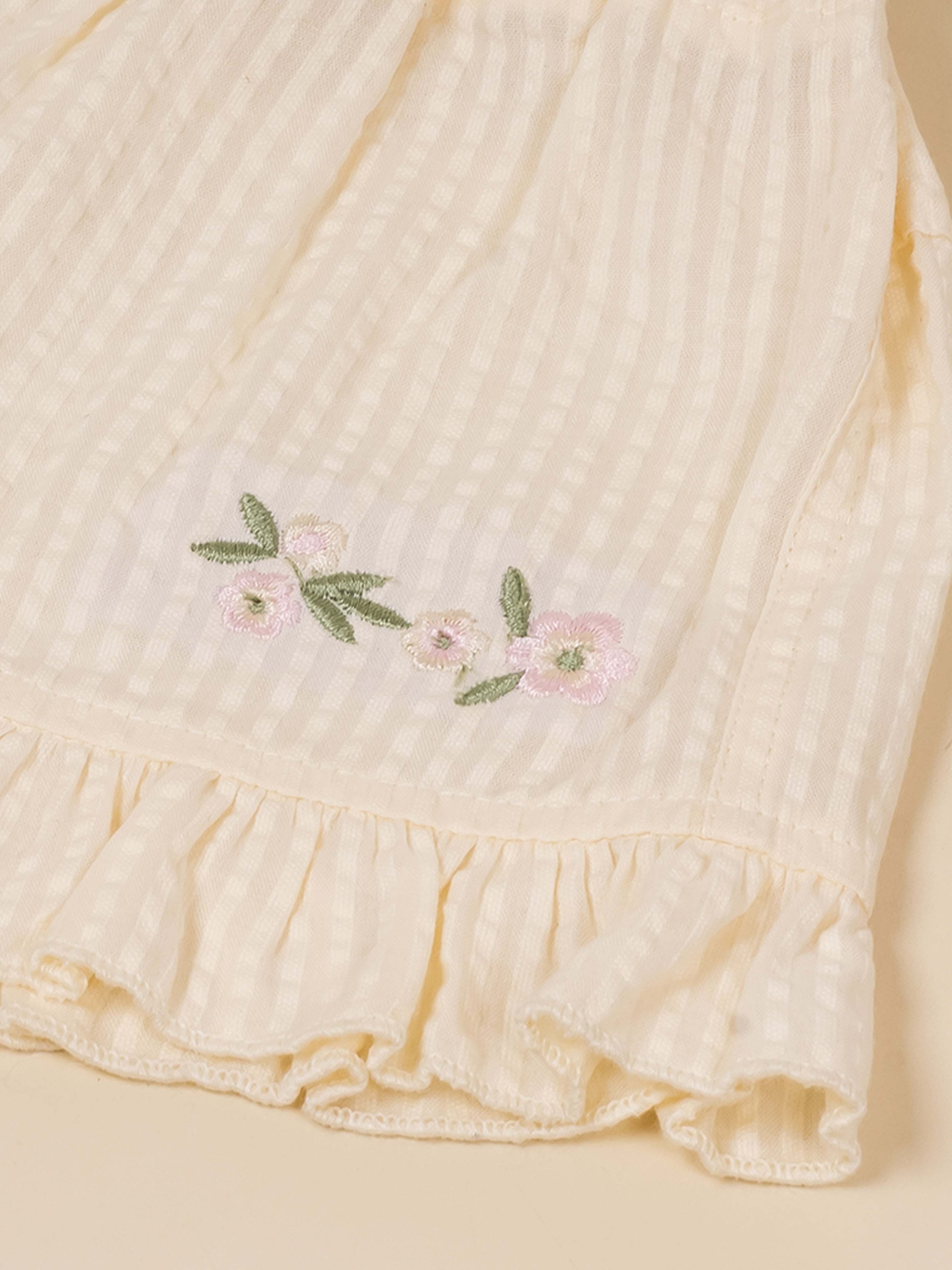Toddler Girls Embroidered Ruffle Top and Shorts
