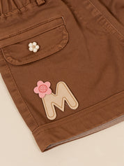 Girls Striped Top & Shorts Clothing Set