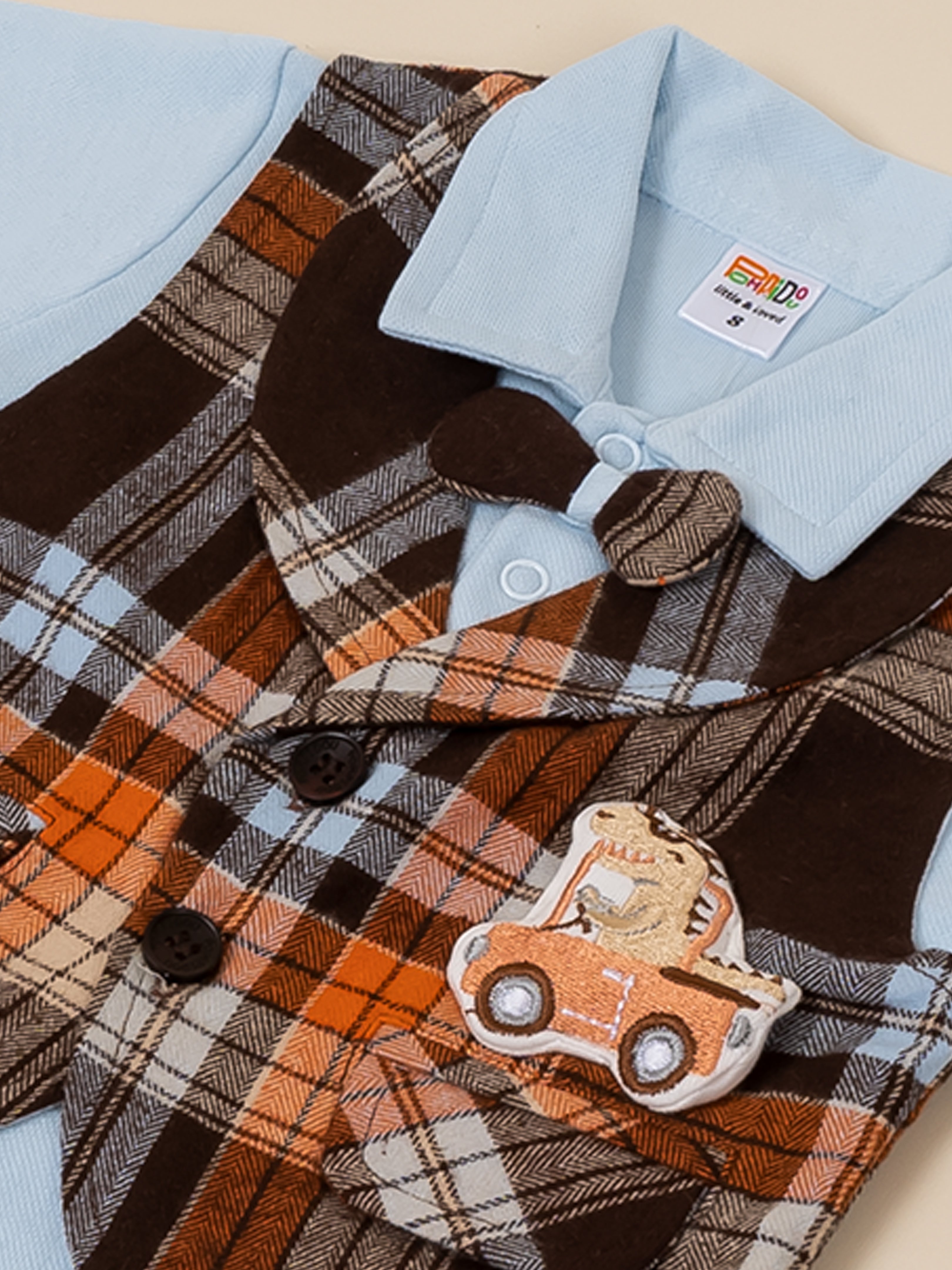 Baby Boy Plaid Vest & Trouser Set