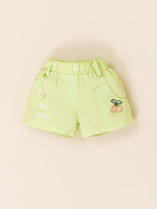 Baby Girls Printed Shirt & Shorts Outfit