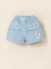 Keti Mini Girls Top, Shorts & Shrug Clothing Set