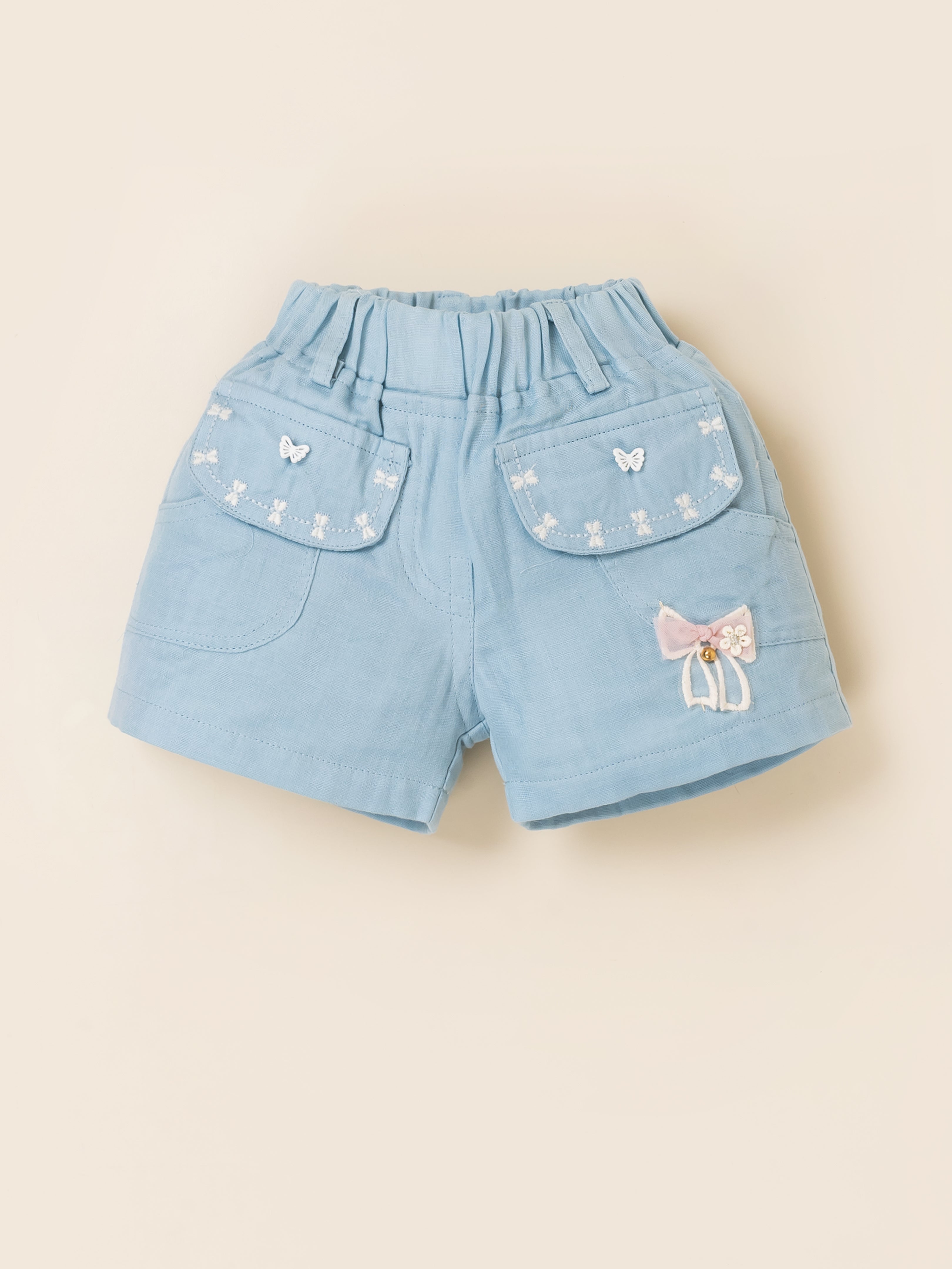 Keti Mini Girls Top, Shorts & Shrug Clothing Set