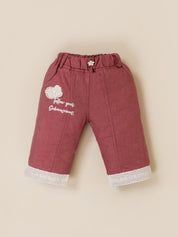 Girls Top and Wide Leg Pant with Sleeveless Overlay