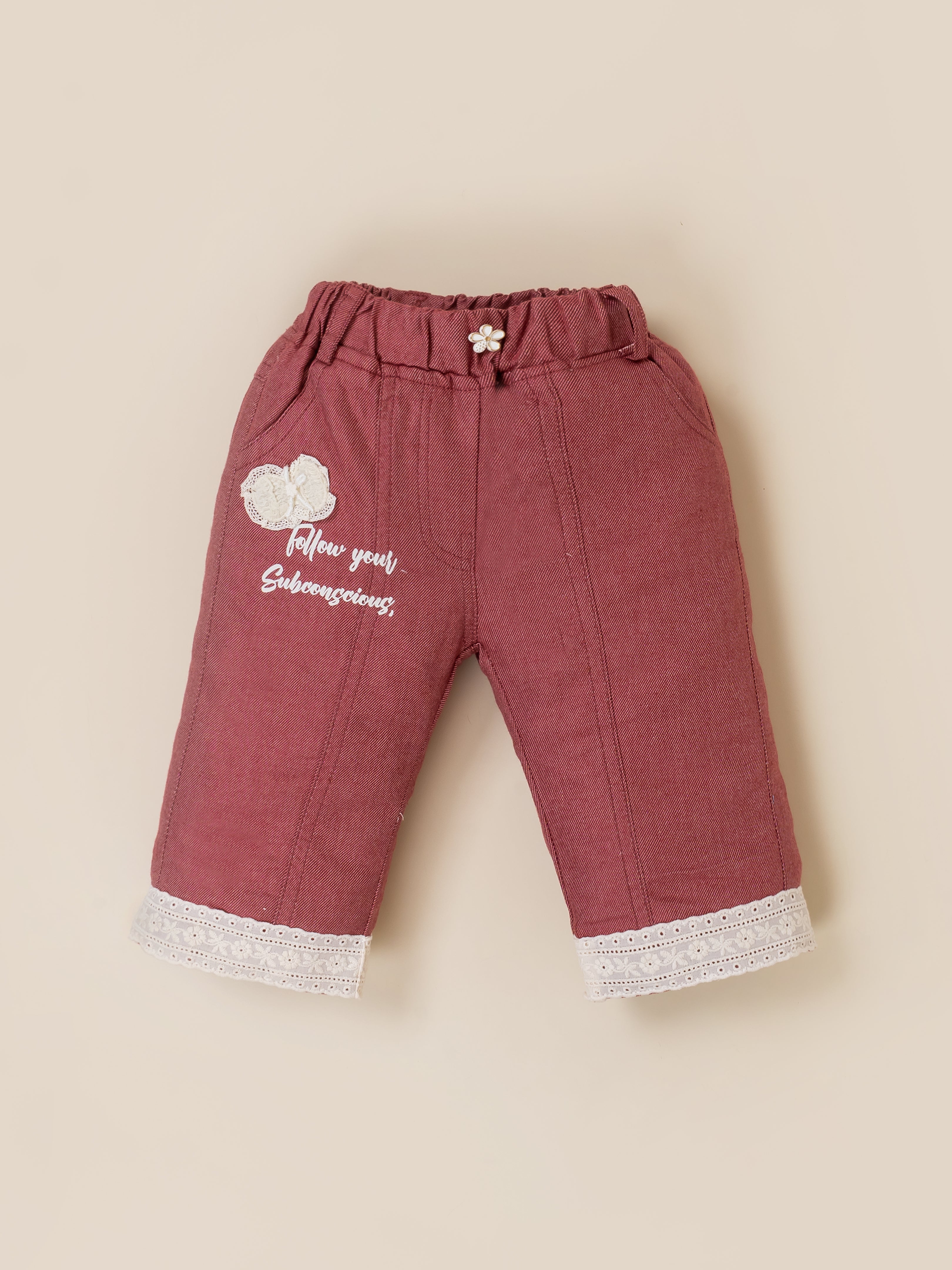 Girls Top and Wide Leg Pant with Sleeveless Overlay