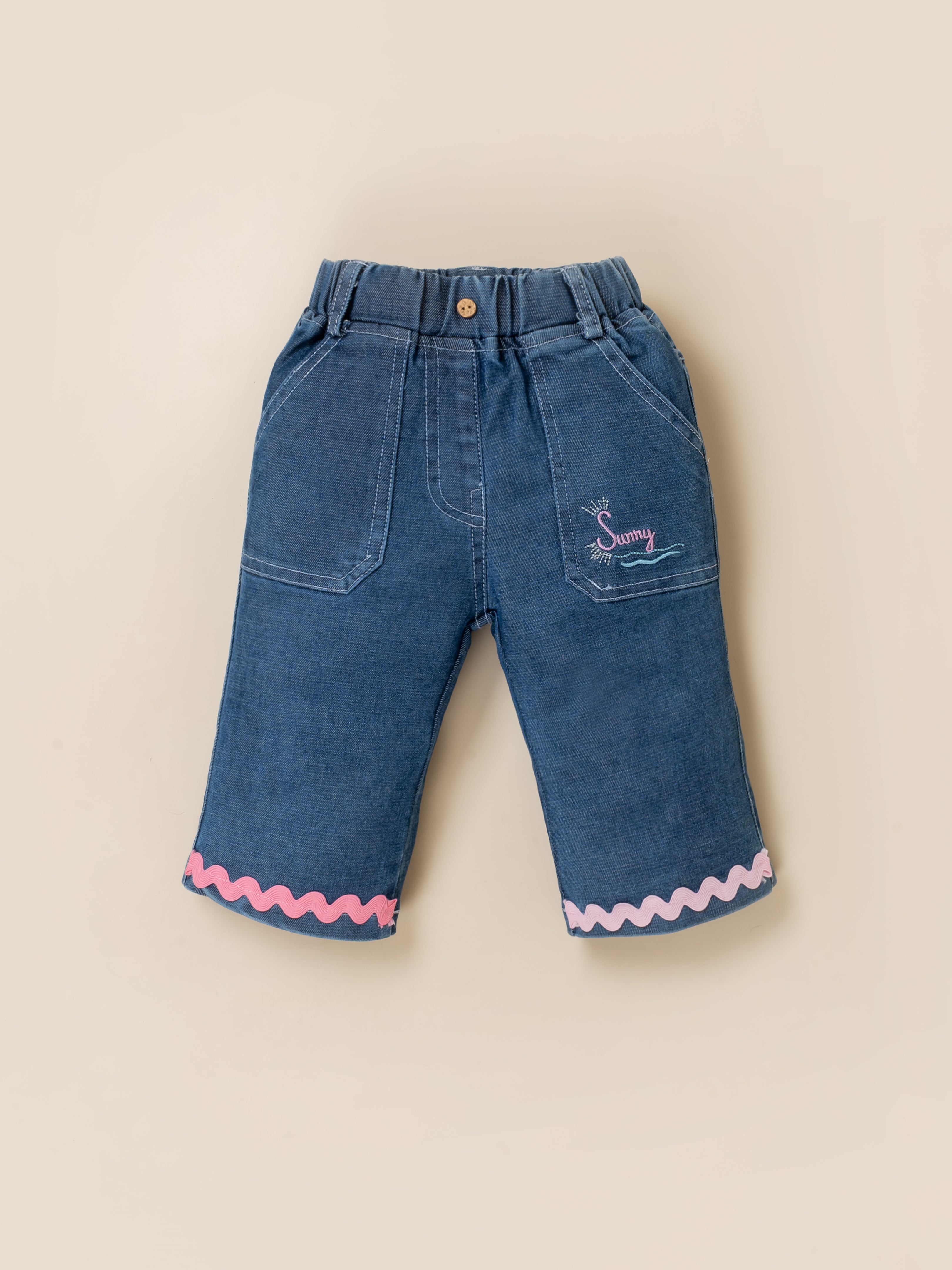 Girls Shirt & Denim Capri Pants Clothing Set