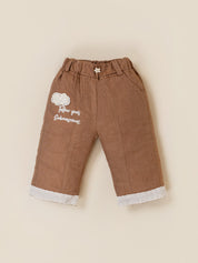 Girls Top and Wide Leg Pant with Sleeveless Overlay